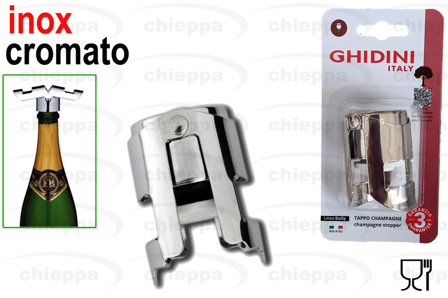 TAPPO CHAMP.INOX/CRO.BLIST.12*
