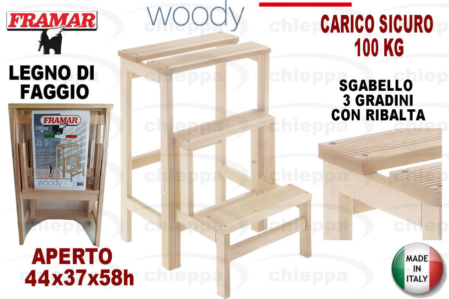SGABELLO 3GRAD.LEGNO WOODY 130