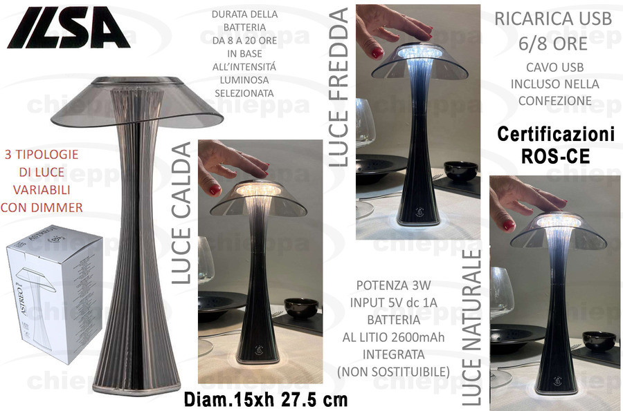 LAMPADA LED PLISSÈ  ANTRACITE*