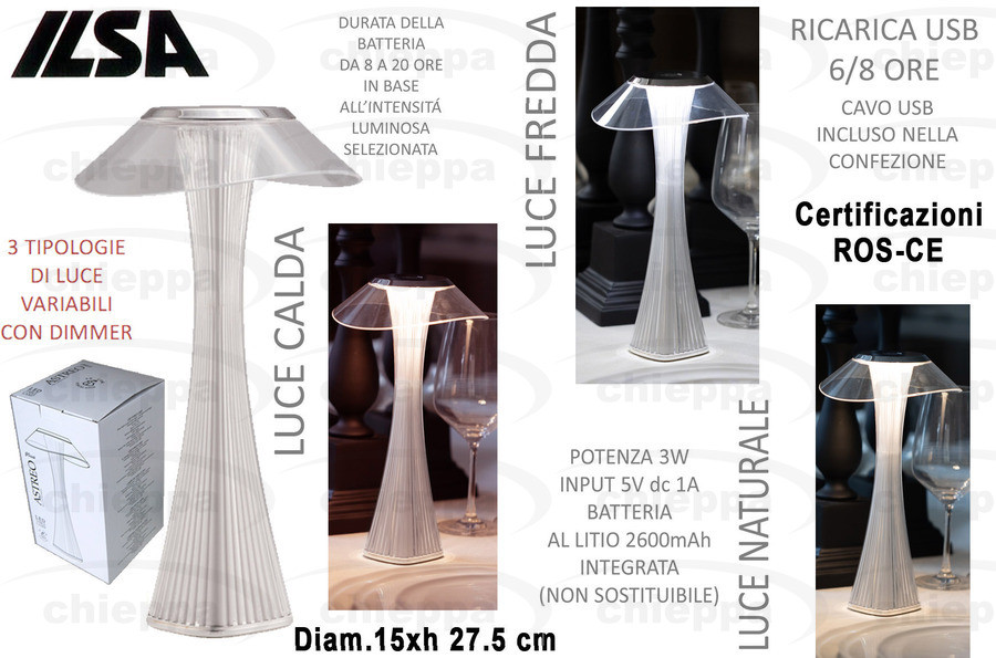 LAMPADA LED PLISSÈ     BIANCA*