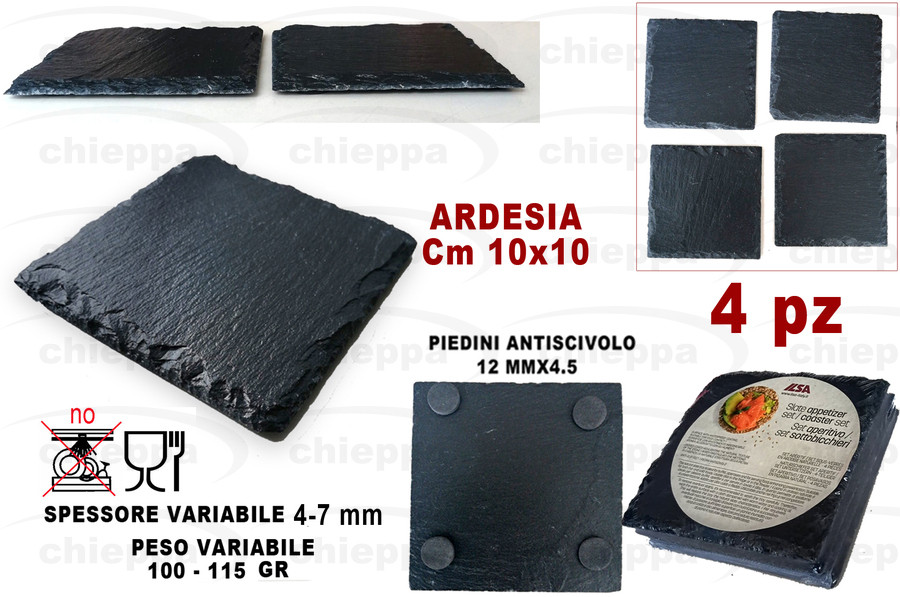 SET 4PZ SOTTOBIC.ARDESIA  1203