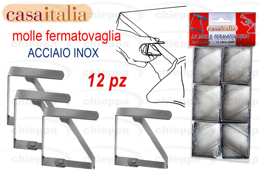 FERMATOVAGL. 12PZ INOX C113441