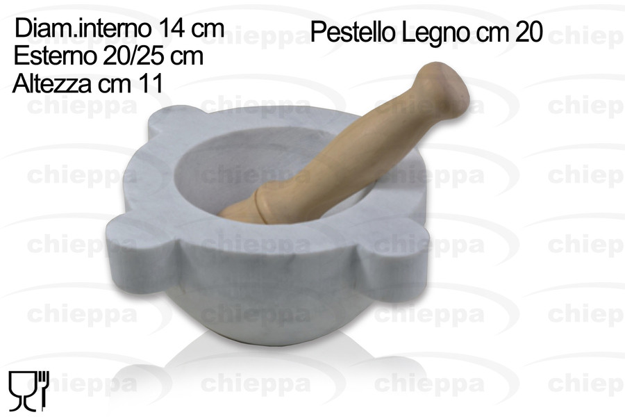MORTAIO 20 MARMO+PESTEL. LEGNO