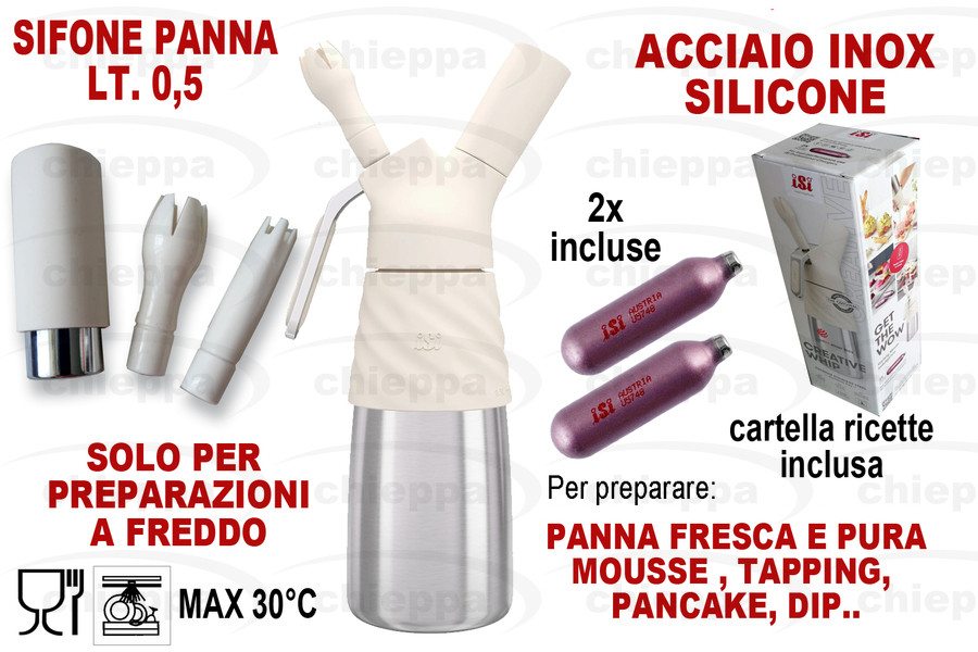 SIFONE PANNA 0,5 INOX   159010