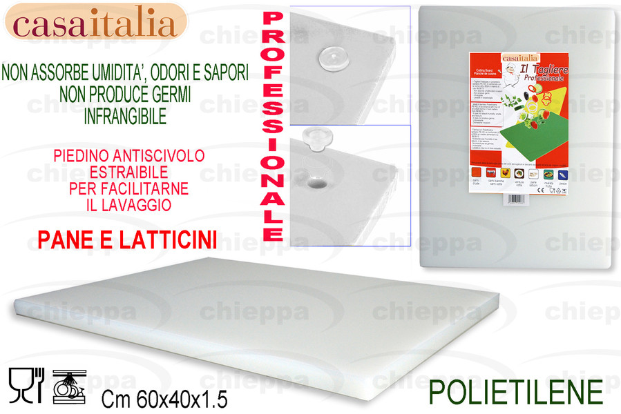 TAGLIERE POL.S/F BCO 60X40X1,5