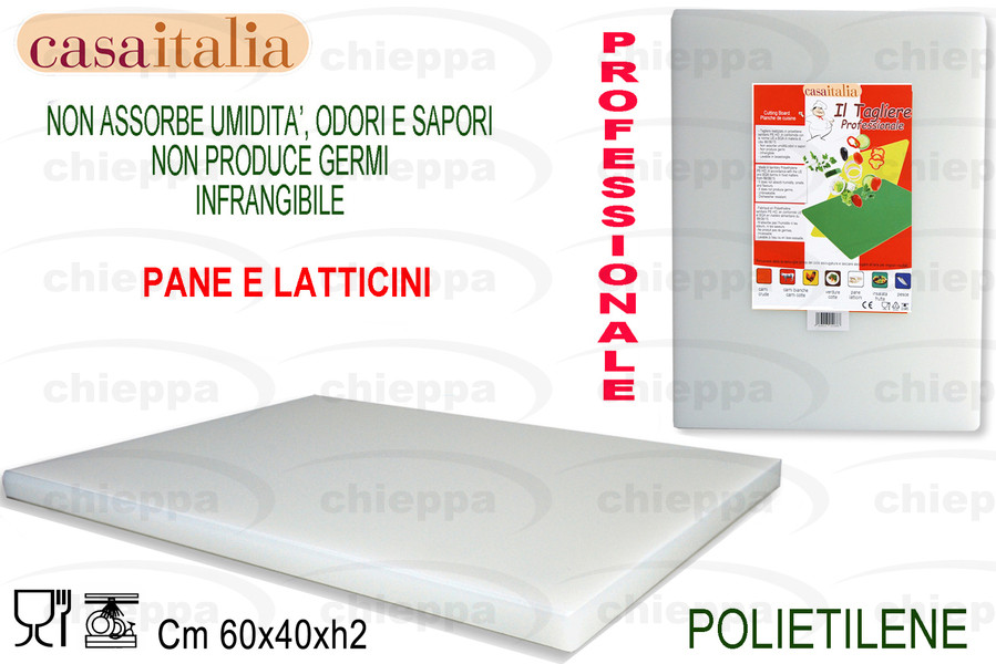 TAGLIERE POL.S/F   BCO 60X40X2