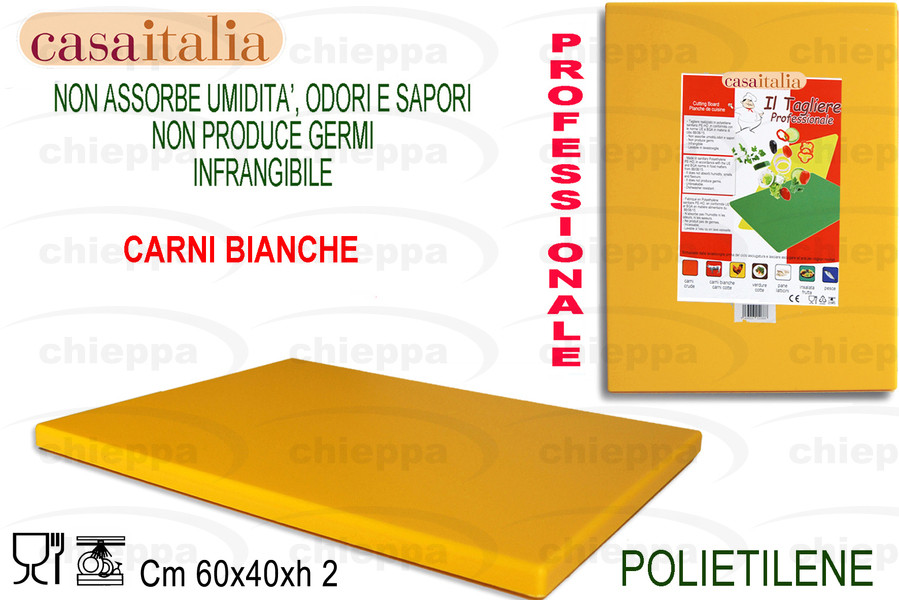 TAGLIERE POL.S/F GIALL.60X40X2