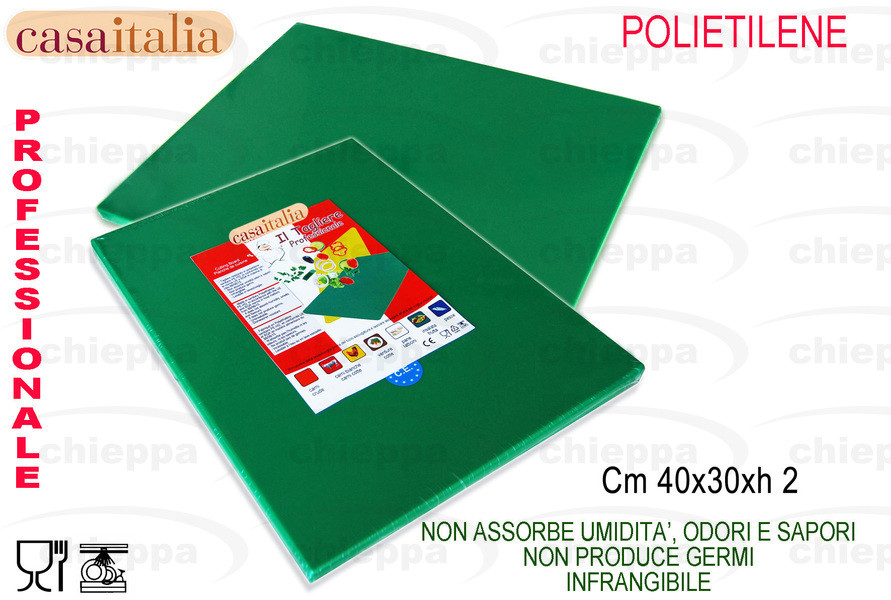TAGLIERE POL.S/F VERDE 40X30X2
