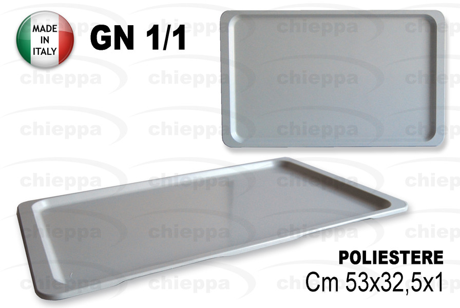 VASSOIO 53X32,5 POLIES.GRIGIO*