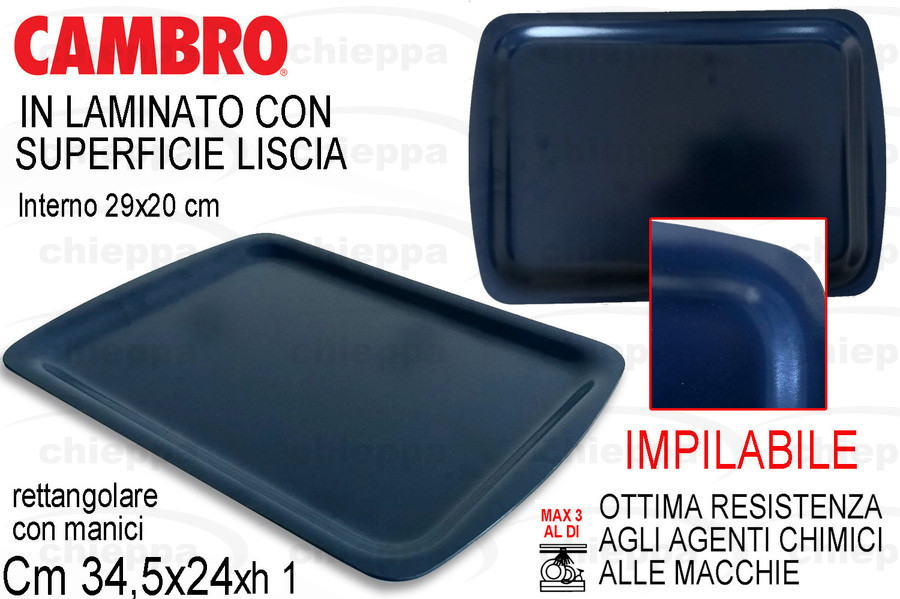 VASSOIO 34,5X24RET.BLU 2434HE3