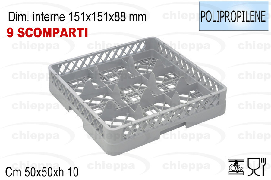 CESTELLO BASE 9 SCOMP.  GRIGIO