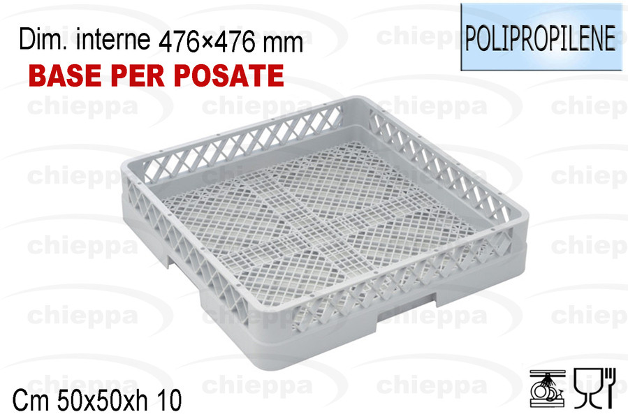 CESTELLO BASE POSATE AP.GRIGIO