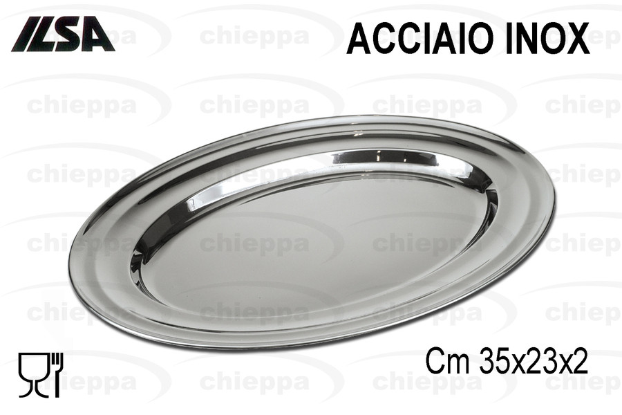 VASSOIO 35 OVALE C/B INOX 1100