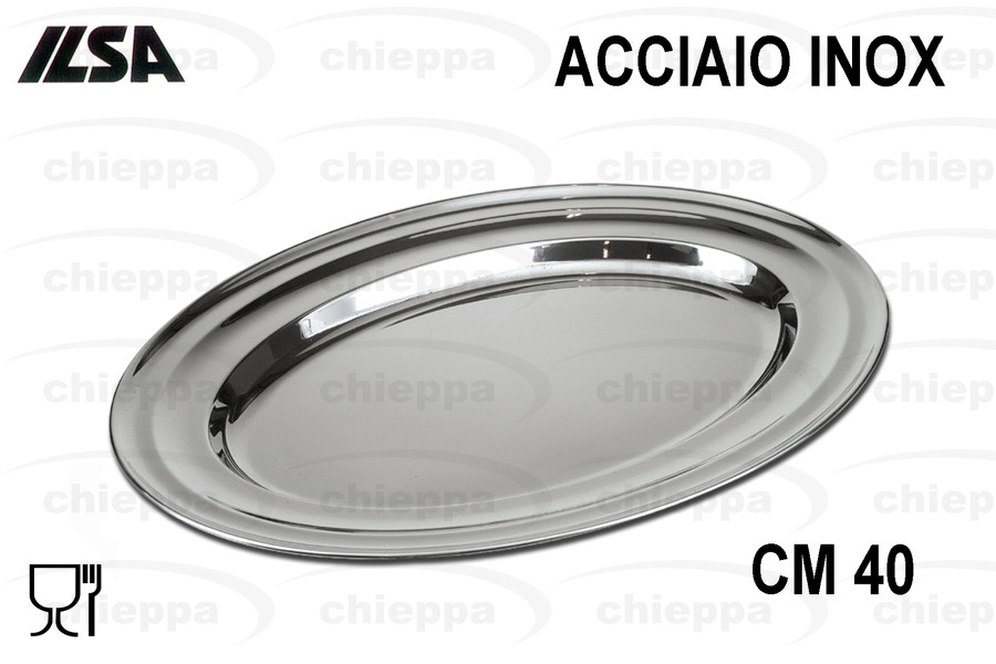 VASSOIO 40 OVALE C/B INOX 1100
