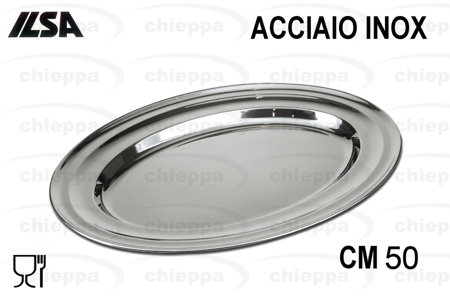 VASSOIO 50 OVALE C/B INOX 1100