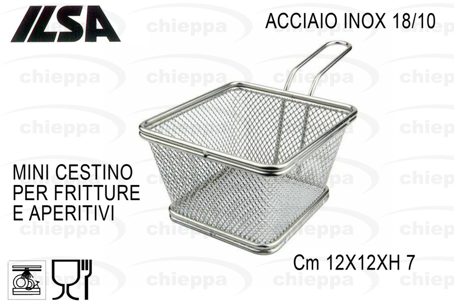 CESTO FRITTURA 12X12 INOX 2481