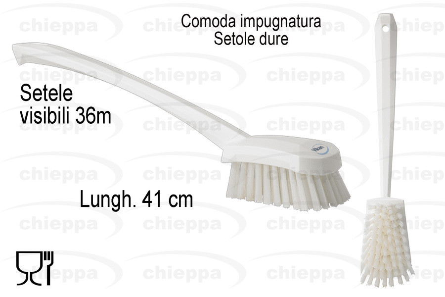 SPAZZOLA M/LUNG.41 DURA BIANCA