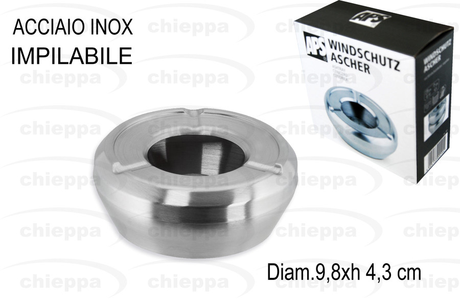 POSACENERE CM.10 INOX     0090