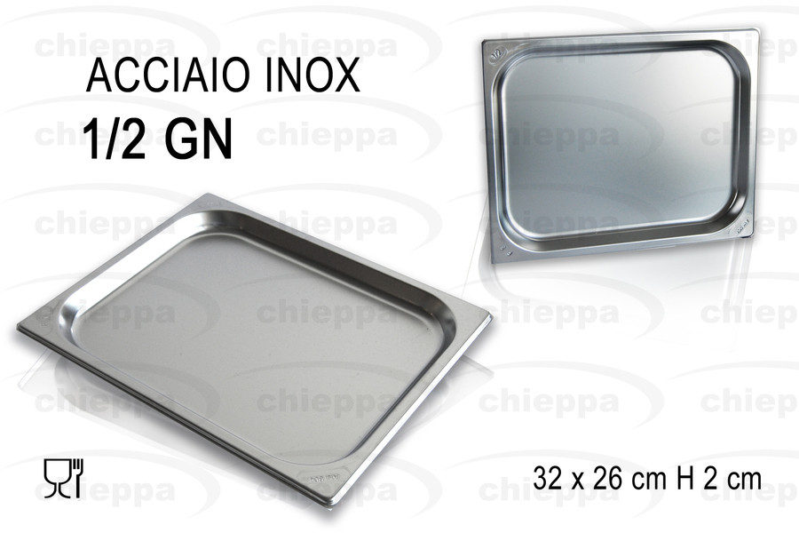 TEGLIA INOX 1/2 GN H20 TG12020