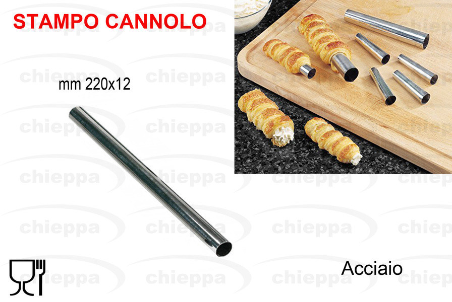 STAMPO CANNOLO  INOX 200X12 MM