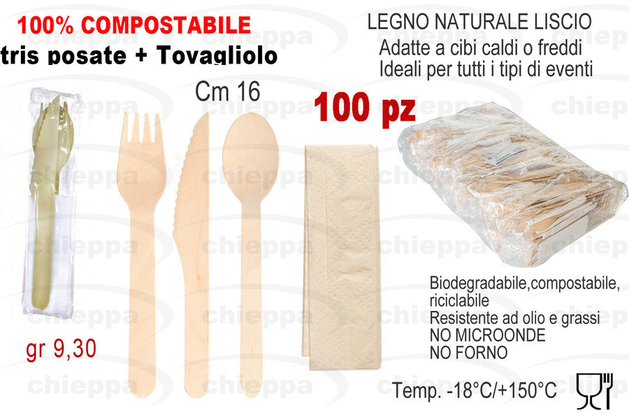 TRIS POS.LEGNO 100PZ+TOV220.42