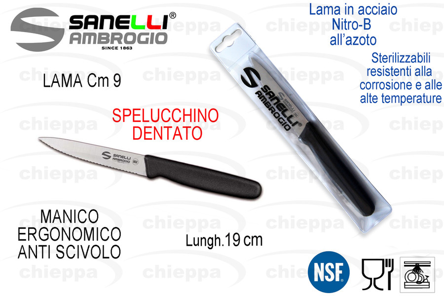 SPELUCCHINO 9 M/NERO LAMA DENT