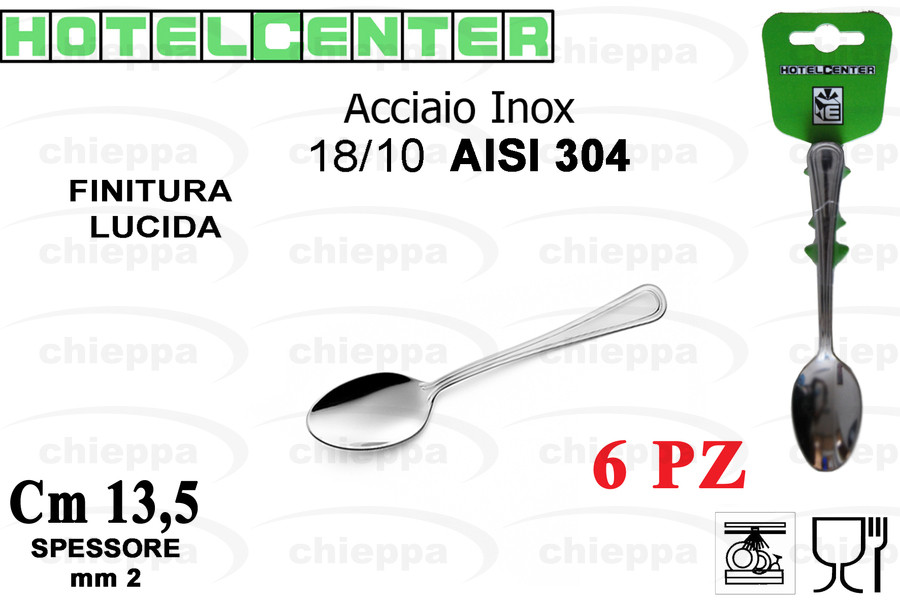 CUCCH.CAFF.6PZ 2MM18/10 GALLES