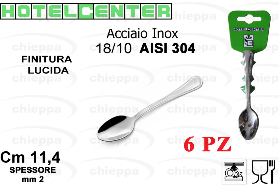 CUCCH.MOKA 6PZ 2MM18/10 GALLES