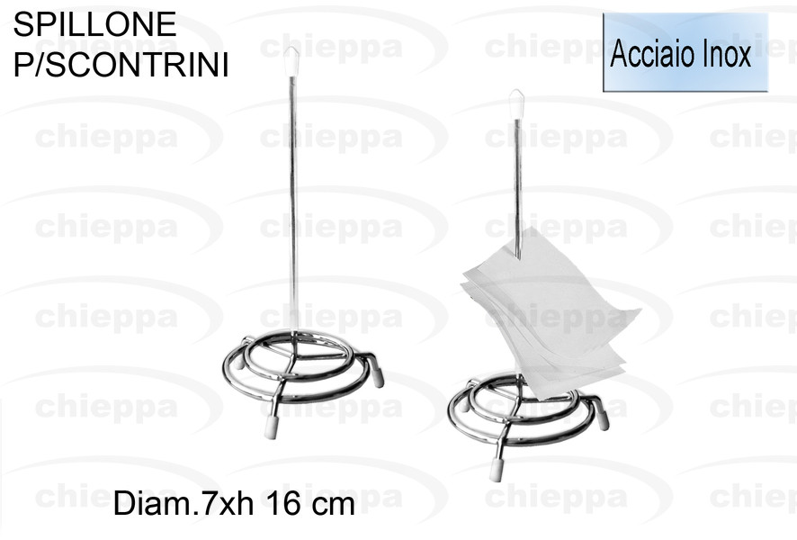 SPILLONE P/SCONTRINI INOX    =