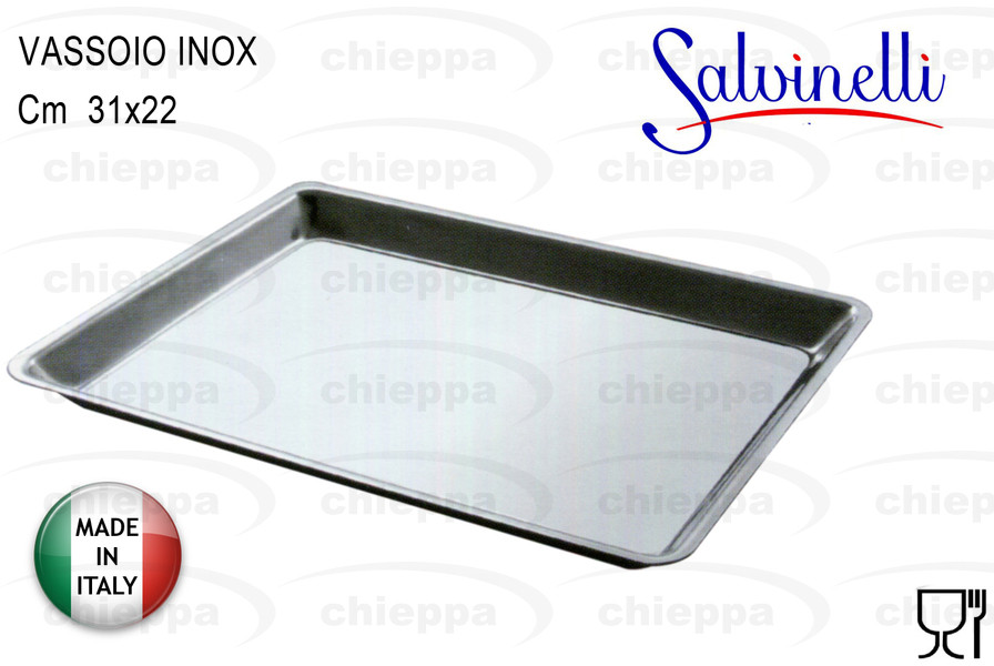 VASSOIO 31X22 RETT.INOX VASVET