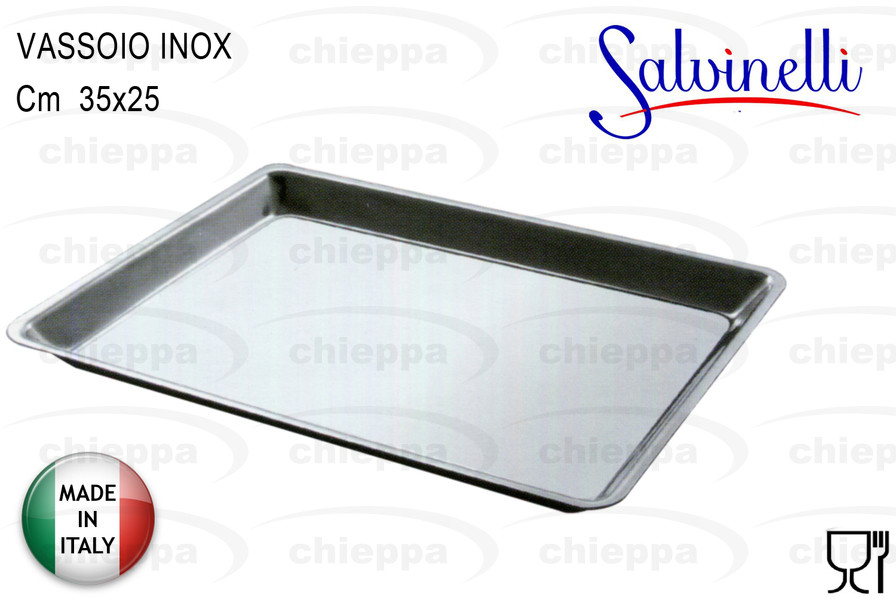 VASSOIO 35X25 RETT.INOX VASVET