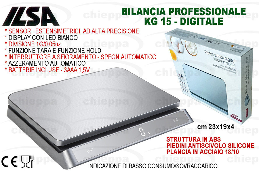 BILANCIA DIG.KG15 INOX   13760