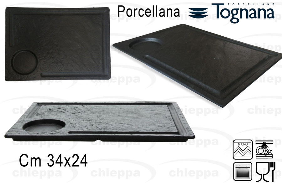 RETTANG.33X24   BLACK VULCANIA