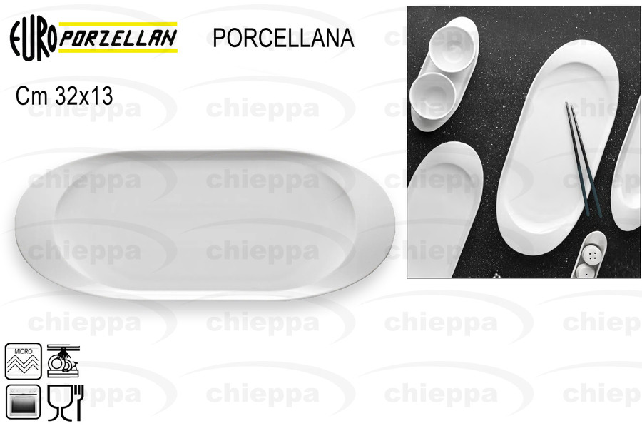 OVALE P.32X13      BIANCO LOOP