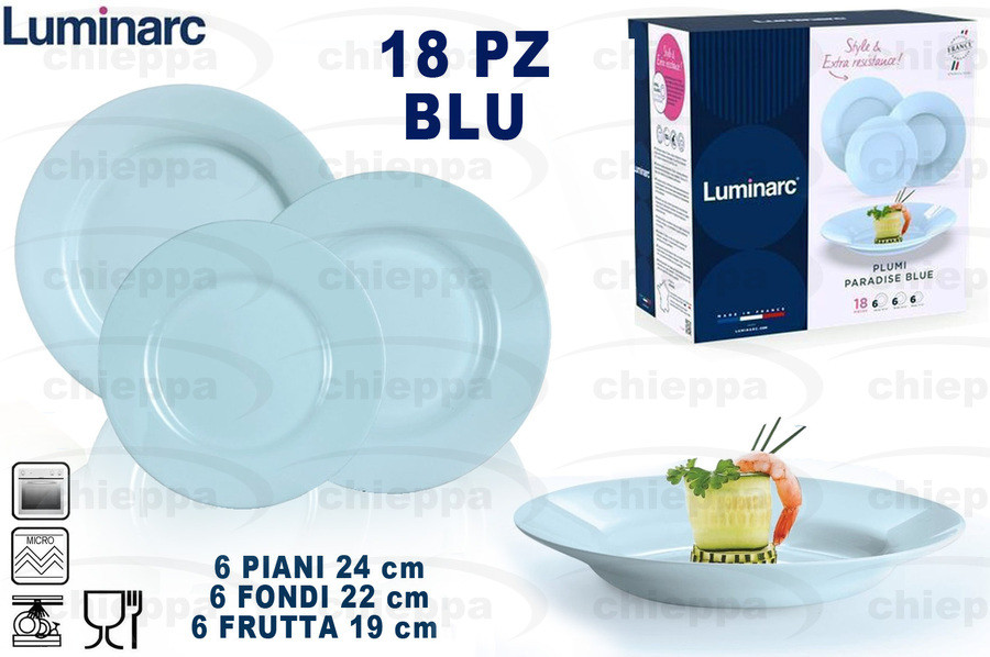 TAVOLA 18PZ PARADISE BLU V9233