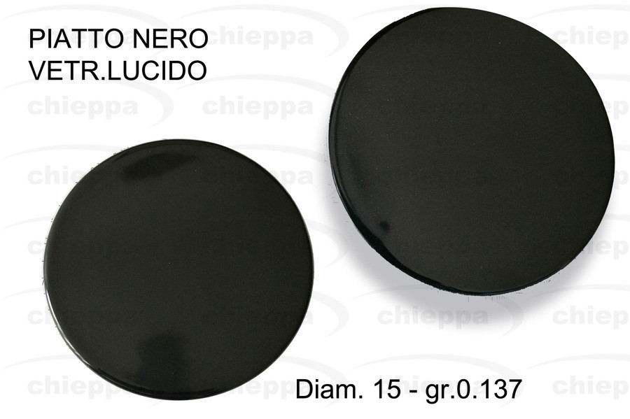 PIATTO 14/15 NERO VETR. LUCIDO