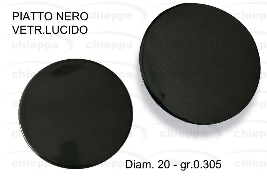 PIATTO 19/20 NERO VETR. LUCIDO