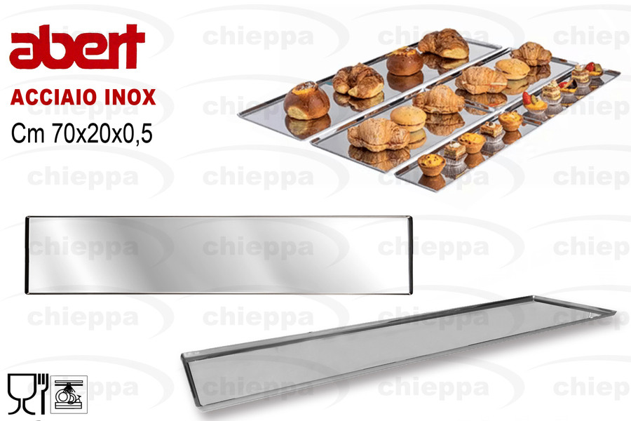 VASSOIO 70X20 PASTICCERIA INOX
