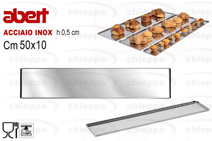 VASSOIO 50X10 PASTICCERIA INOX