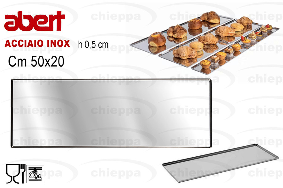 VASSOIO 50X20 PASTICCERIA INOX