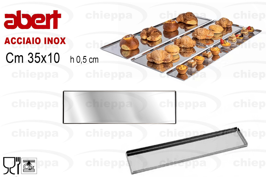 VASSOIO 35X10 PASTICCERIA INOX