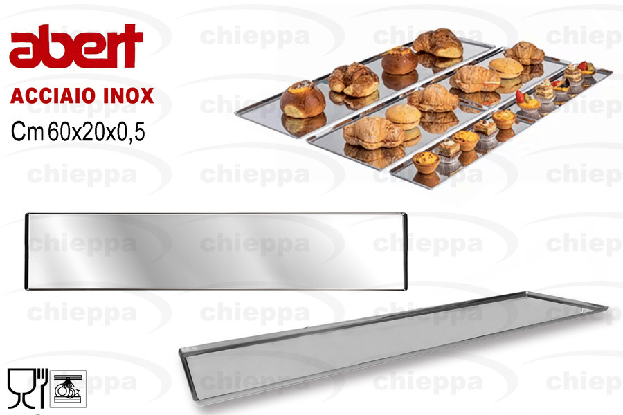 VASSOIO 60X20 PASTICCERIA INOX