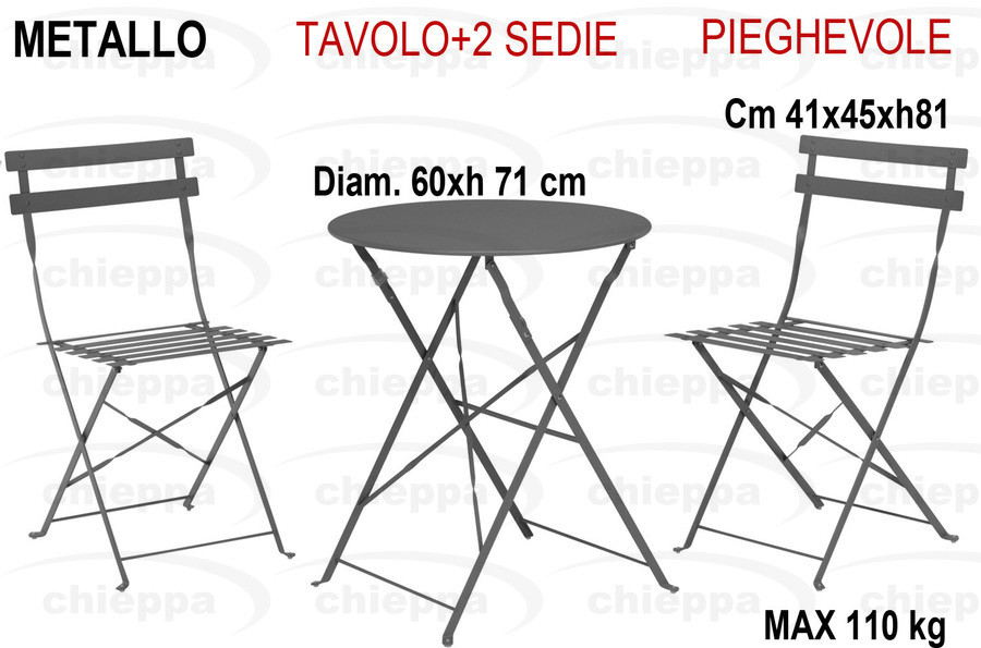 TAVOLO+2 SEDIE ANTR.CK9200780*