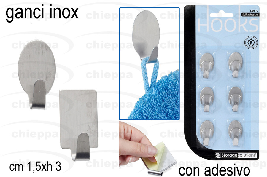 GANCIO 6PZ ADES.INOX CY5654840