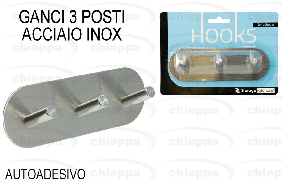 GANCIO INOX 3POSTI   C80654200