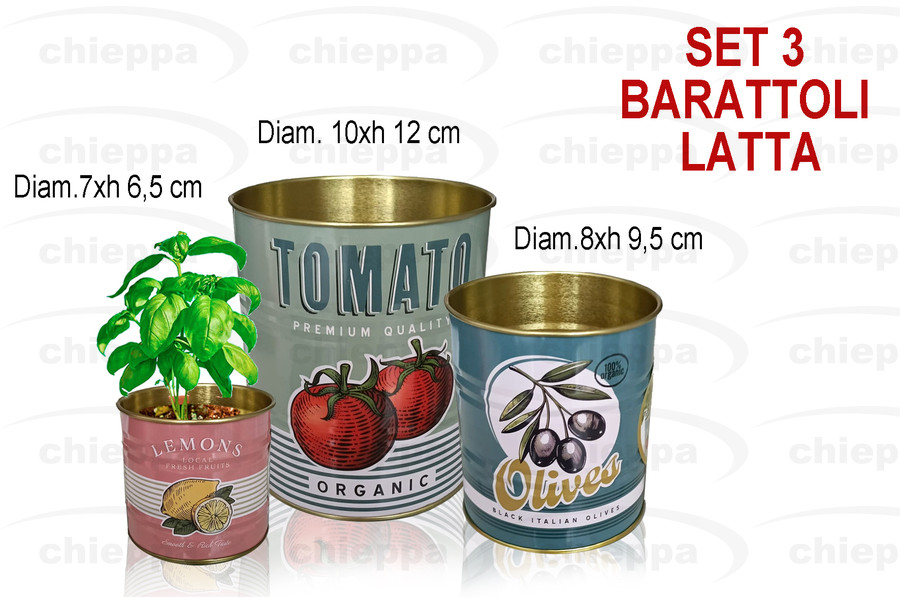 VASO 3PZ PIC. TOMATO 170494900