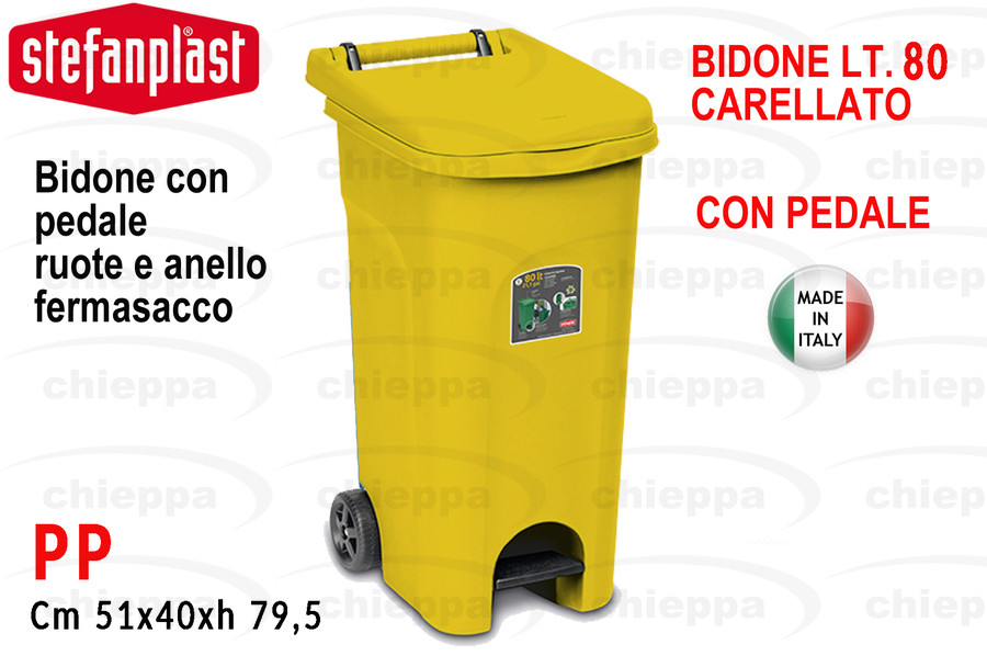 BIDONE L80 C/COP+PED GIA 25605