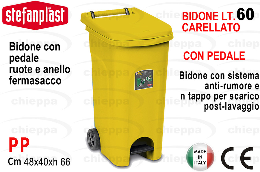 BIDONE L60 C/COP+PED GIA 25804
