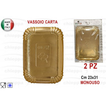 VASSOIO 2PZ 23X31 ORO    276/2