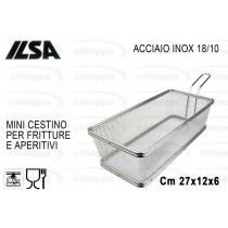 CESTO FRITTURA 27X12 INOX 2482